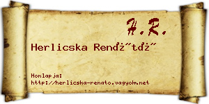 Herlicska Renátó névjegykártya